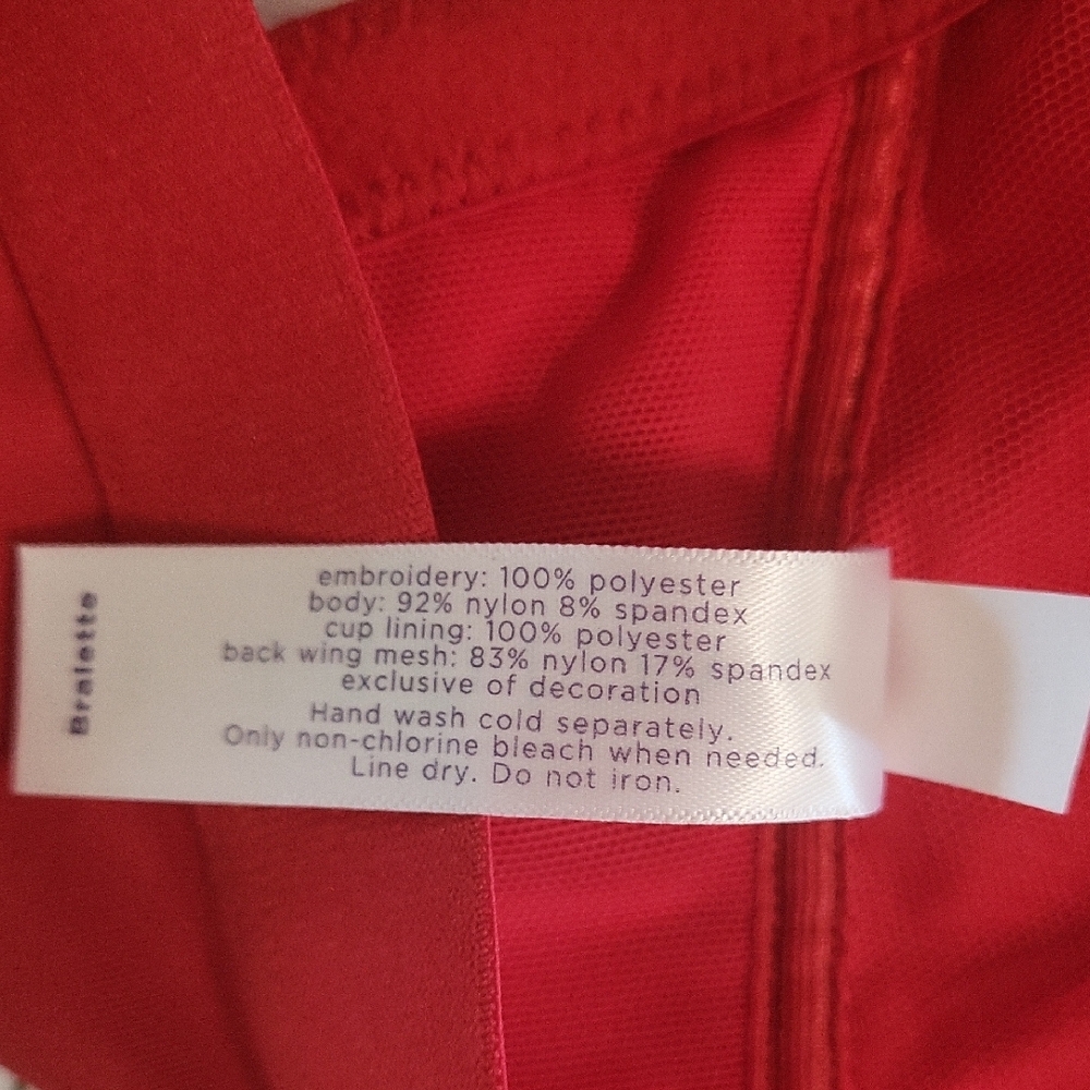 Cacique Red Lace Bra Intimates & Sleepwear - Picture 3 of 5